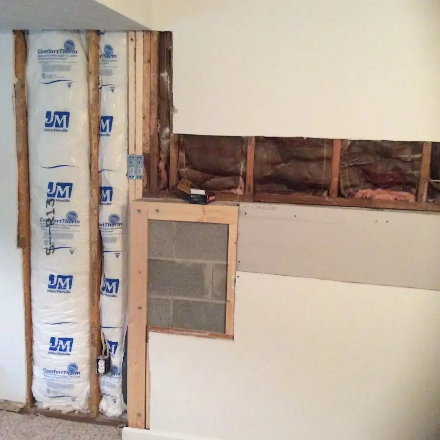 Wall insulation replacement during Basement Flood Cleanup in Kendale Lakes